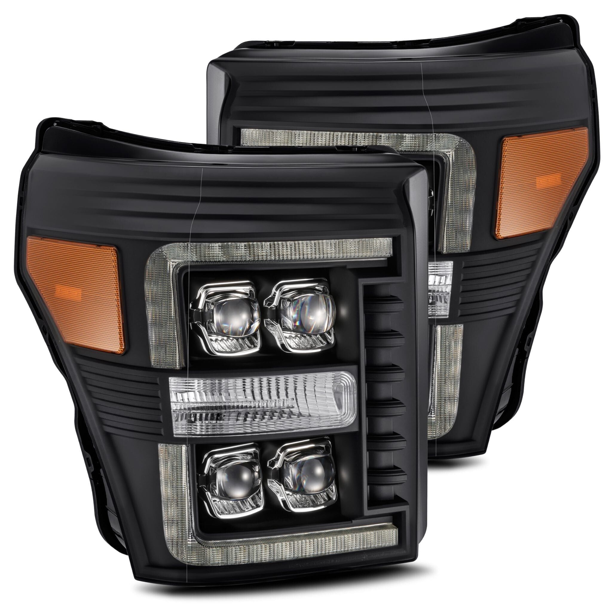 11-16 Ford F-250/F-350 Super Duty NOVA-Series LED Projector Headlights Black by AlphaRex - 880149