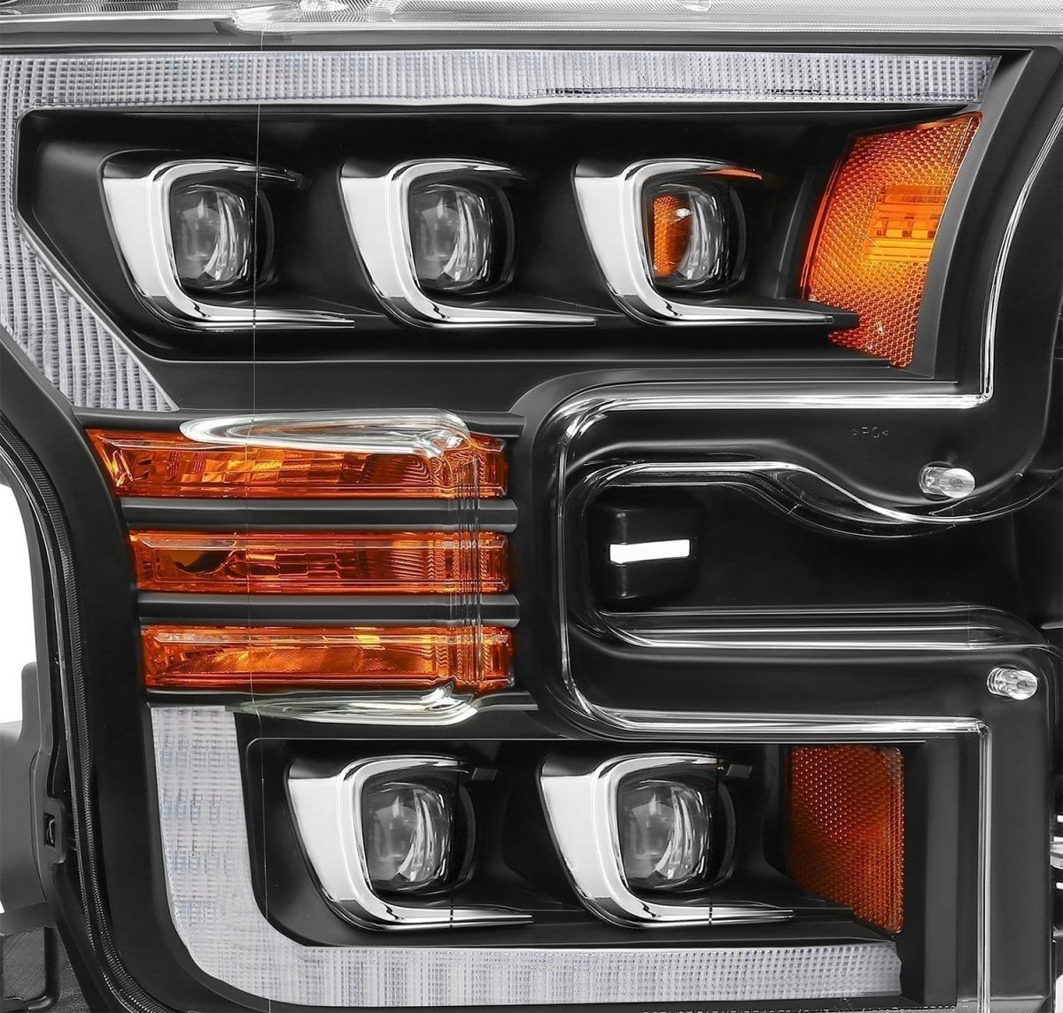 17-20 F-150 Raptor NOVA-Series LED Projector Headlights Black by AlphaRex