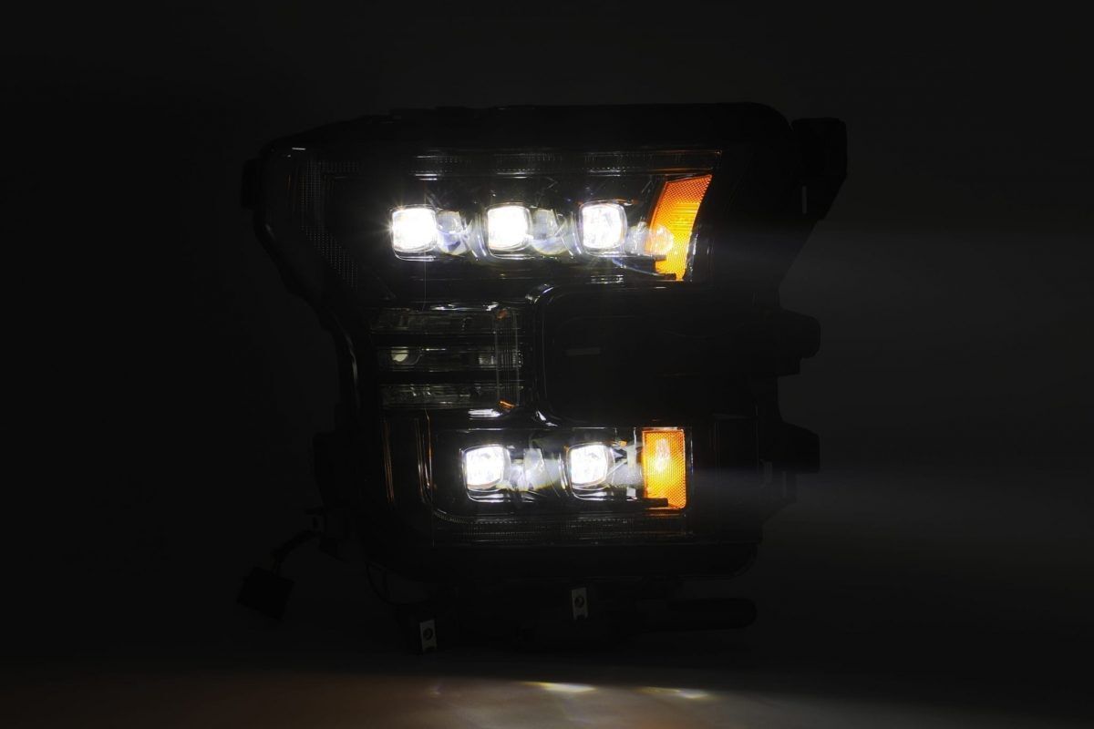 17-20 F-150 Raptor NOVA-Series LED Projector Headlights Black by AlphaRex