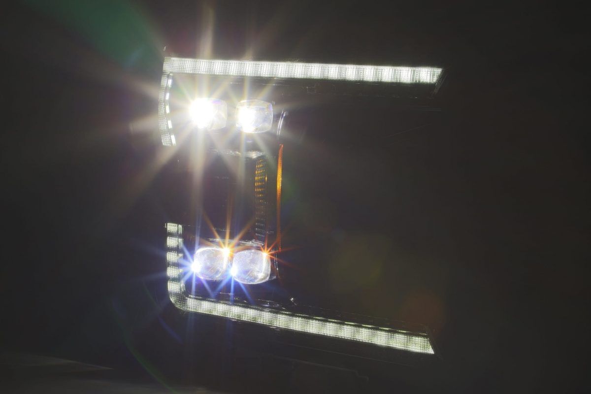 18-20 Ford F-150 NOVA-Series LED Projector Headlights Alpha-Black by AlphaRex