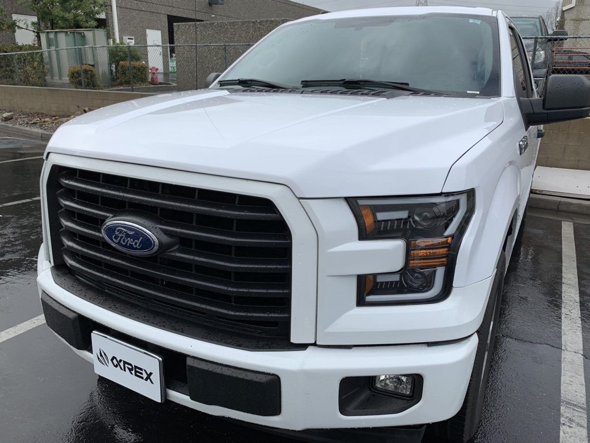 15-17 Ford F-150 LUXX-Series LED Projector Headlights Black by AlphaRex