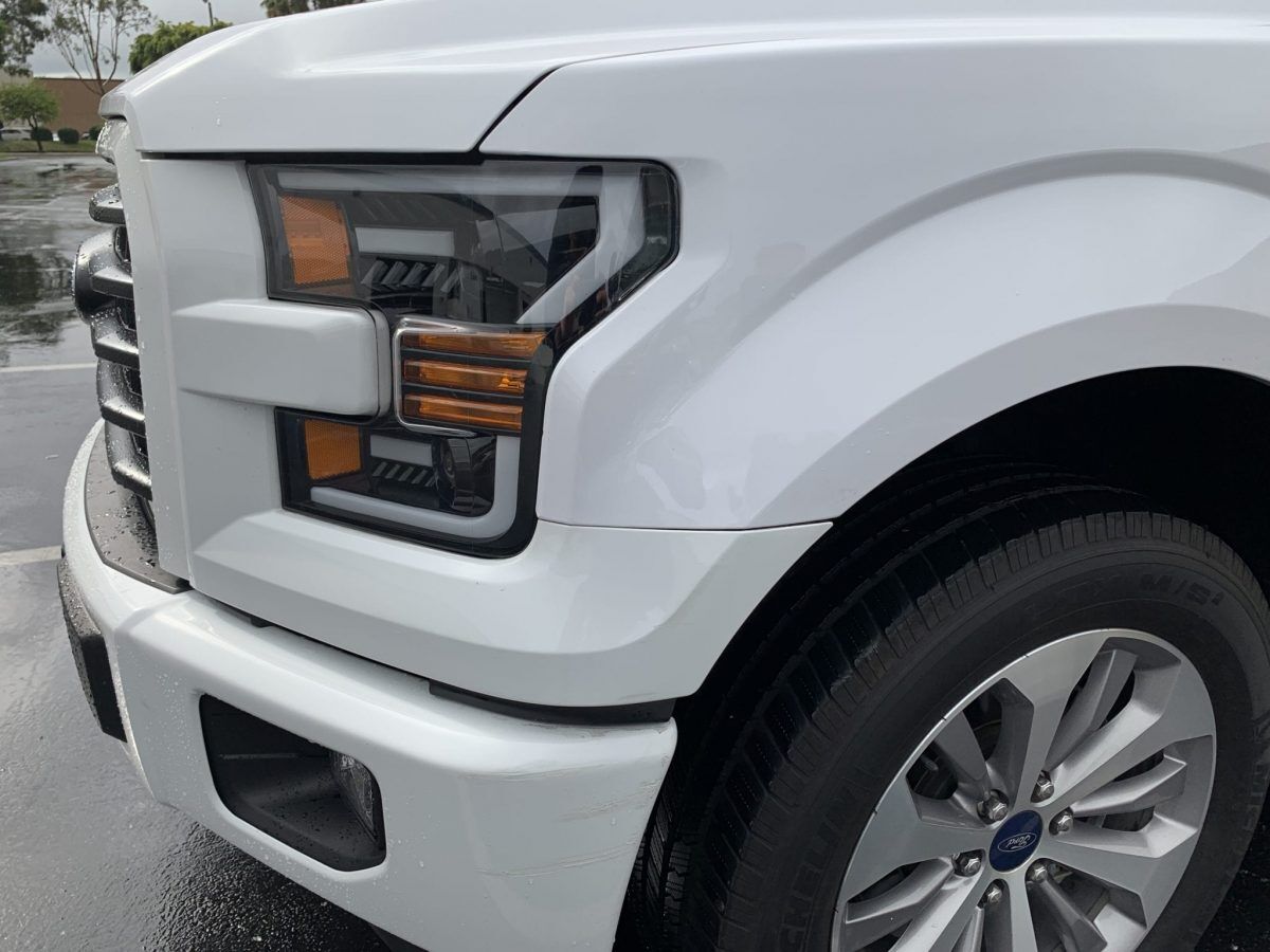 17-20 Ford F-150 Raptor LUXX-Series LED Projector Headlights Jet Black by AlphaRex