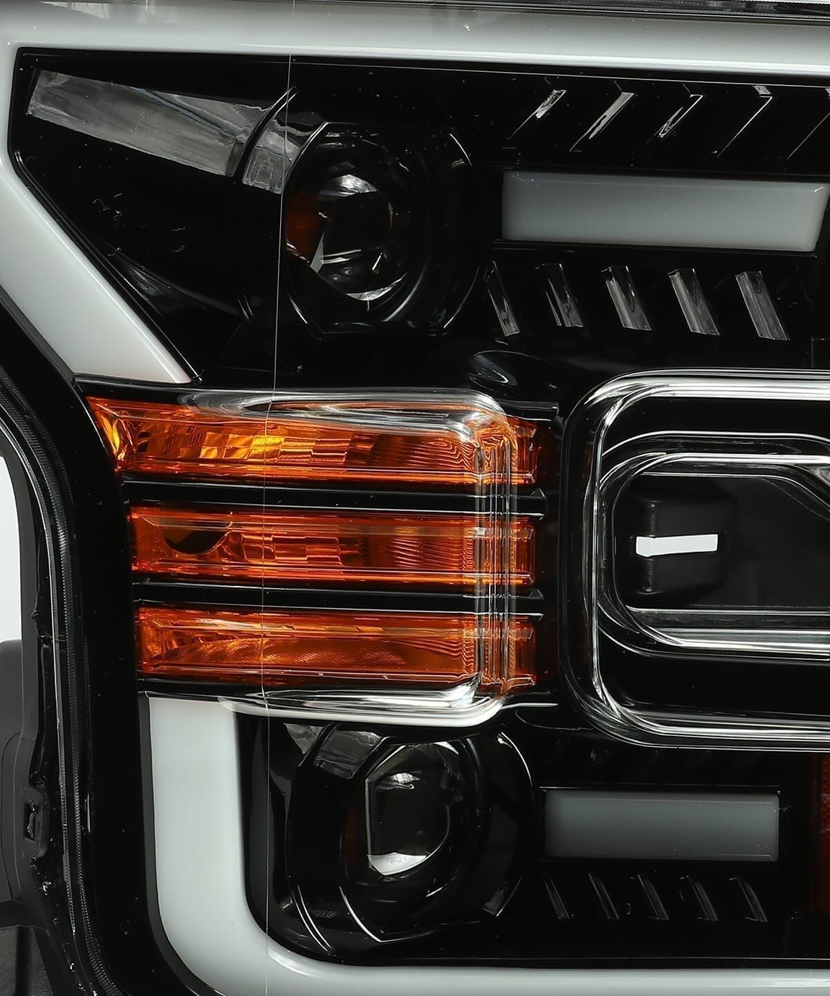 17-20 Ford F-150 Raptor LUXX-Series LED Projector Headlights Jet Black by AlphaRex - 880168