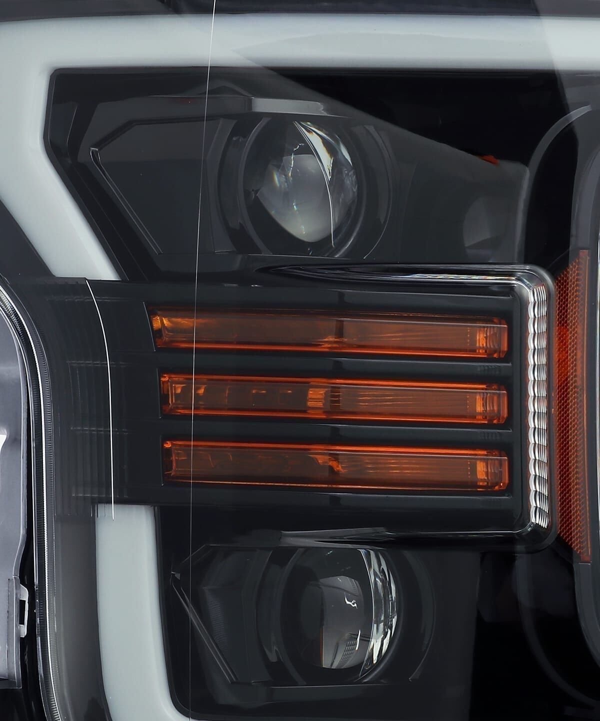 18-20 Ford F-150 LUXX-Series LED Projector Headlights Jet Black by AlphaRex