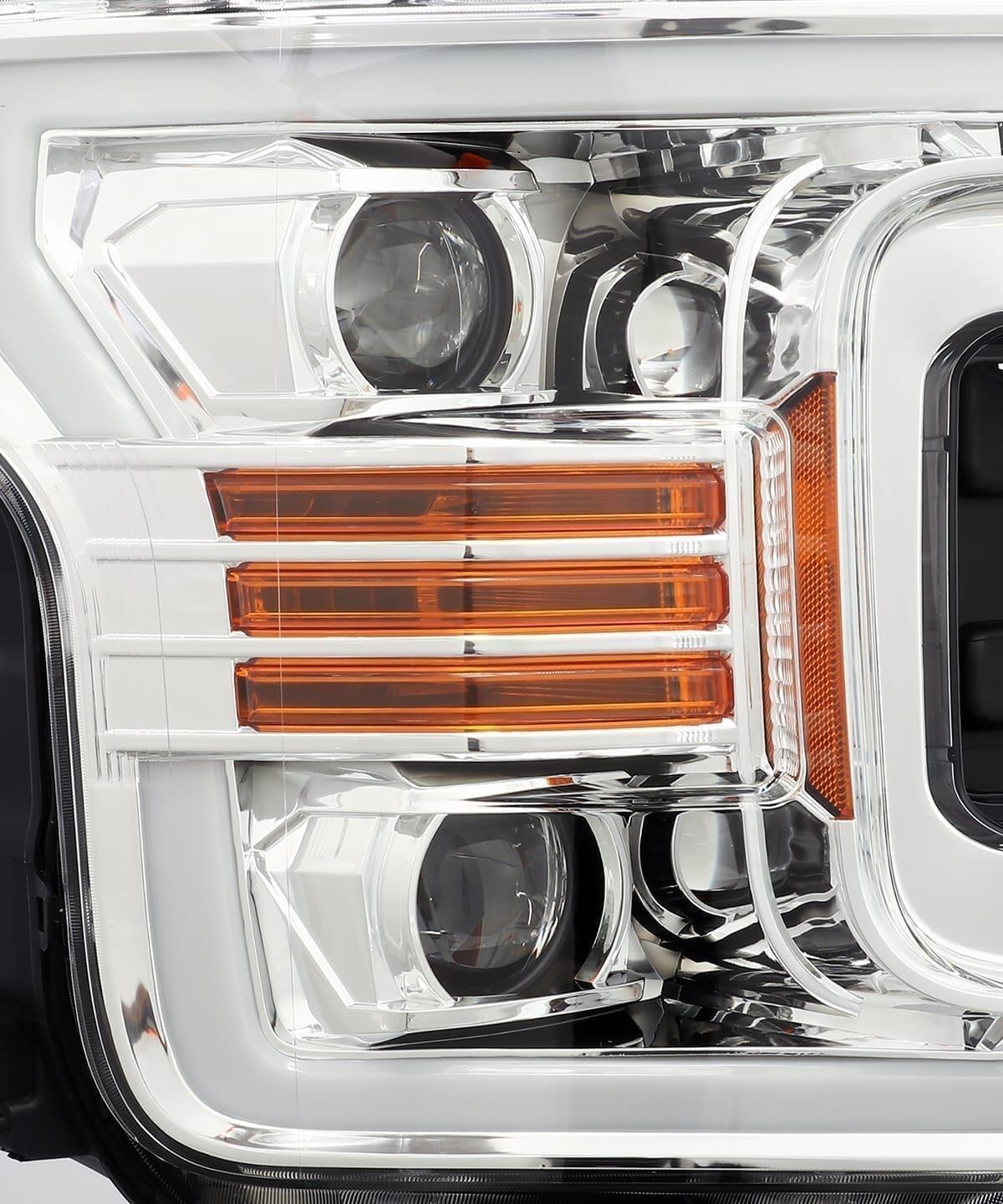 18-20 Ford F-150 LUXX-Series LED Projector Headlights Chrome by AlphaRex - 880175