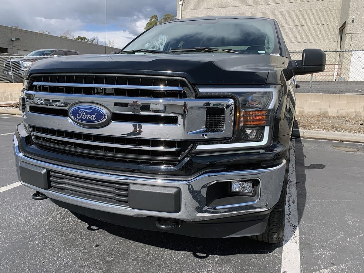 18-20 Ford F-150 LUXX-Series LED Projector Headlights Black by AlphaRex