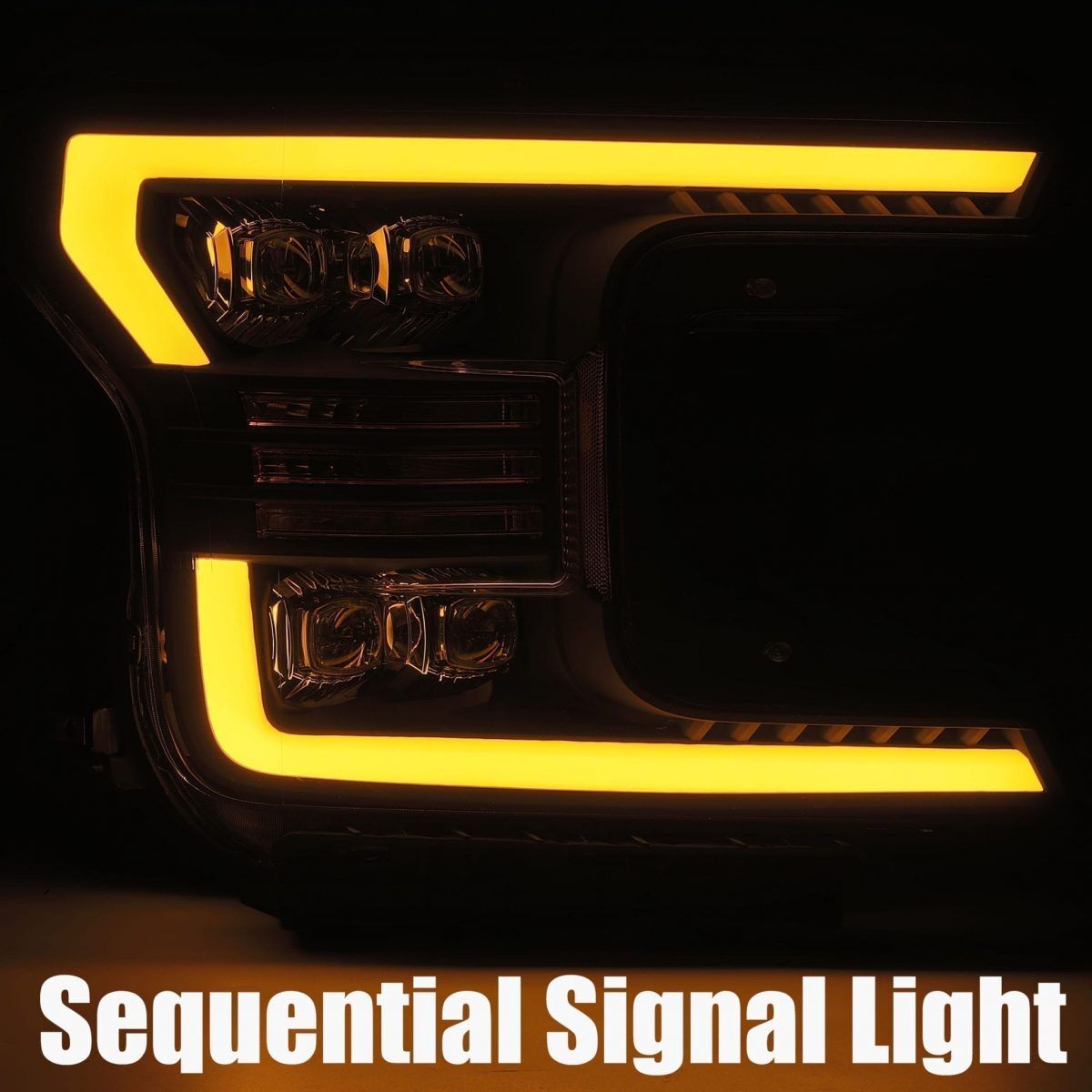 18-20 Ford F-150 NOVA-Series LED Projector Headlights Chrome by AlphaRex