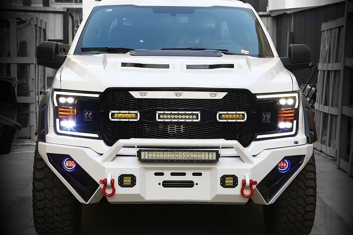 18-20 Ford F-150 NOVA-Series LED Projector Headlights Black by AlphaRex
