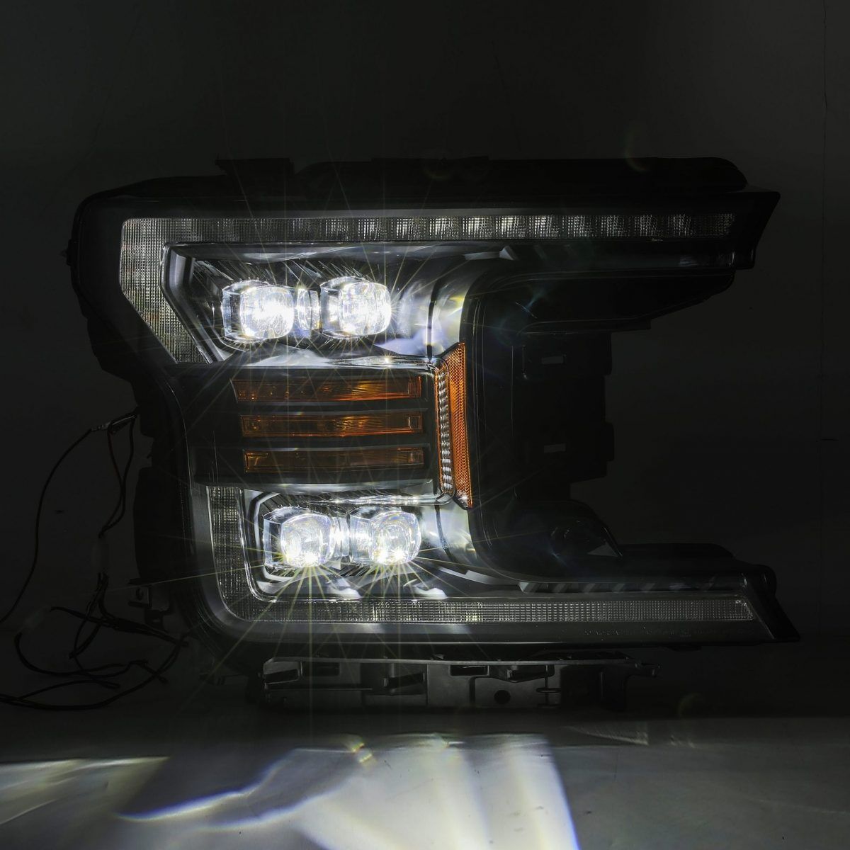 18-20 Ford F-150 NOVA-Series LED Projector Headlights Black by AlphaRex