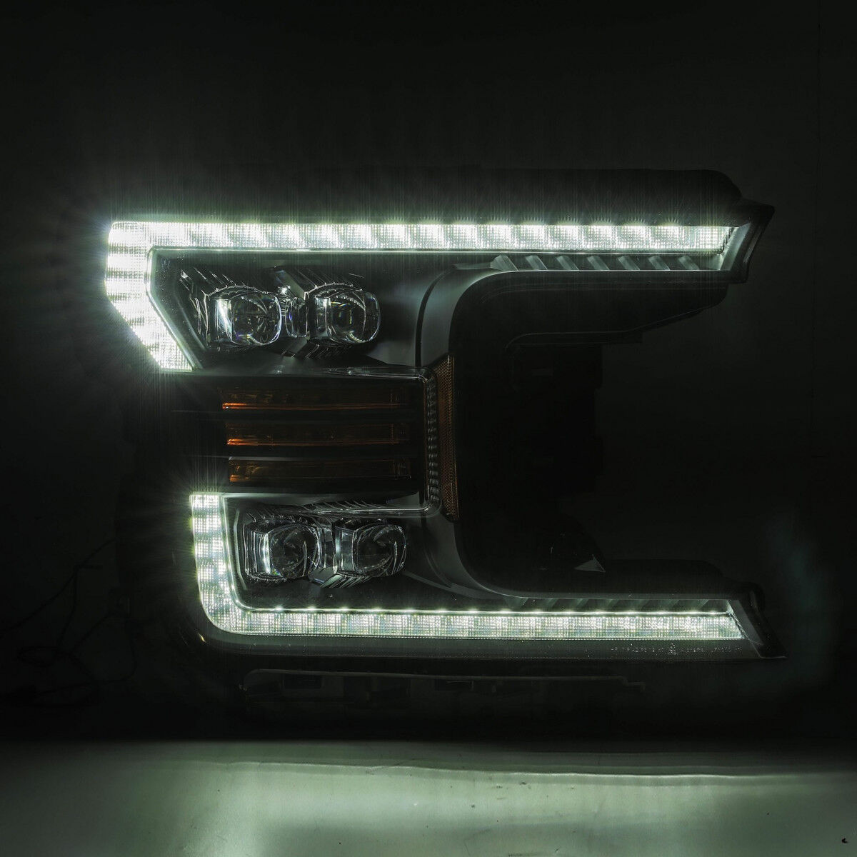 18-20 Ford F-150 NOVA-Series LED Projector Headlights Black by AlphaRex