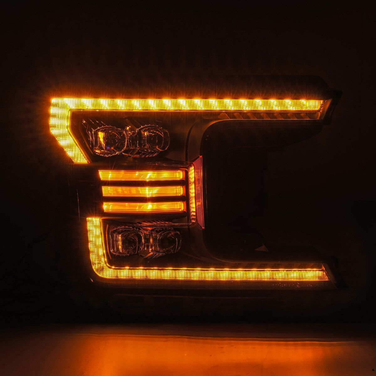 18-20 Ford F-150 NOVA-Series LED Projector Headlights Black by AlphaRex