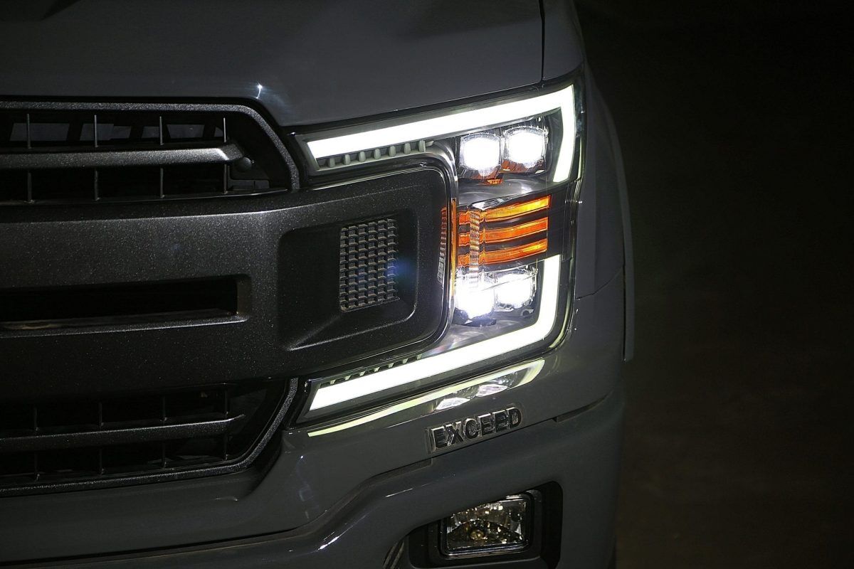 18-20 Ford F-150 NOVA-Series LED Projector Headlights Black by AlphaRex