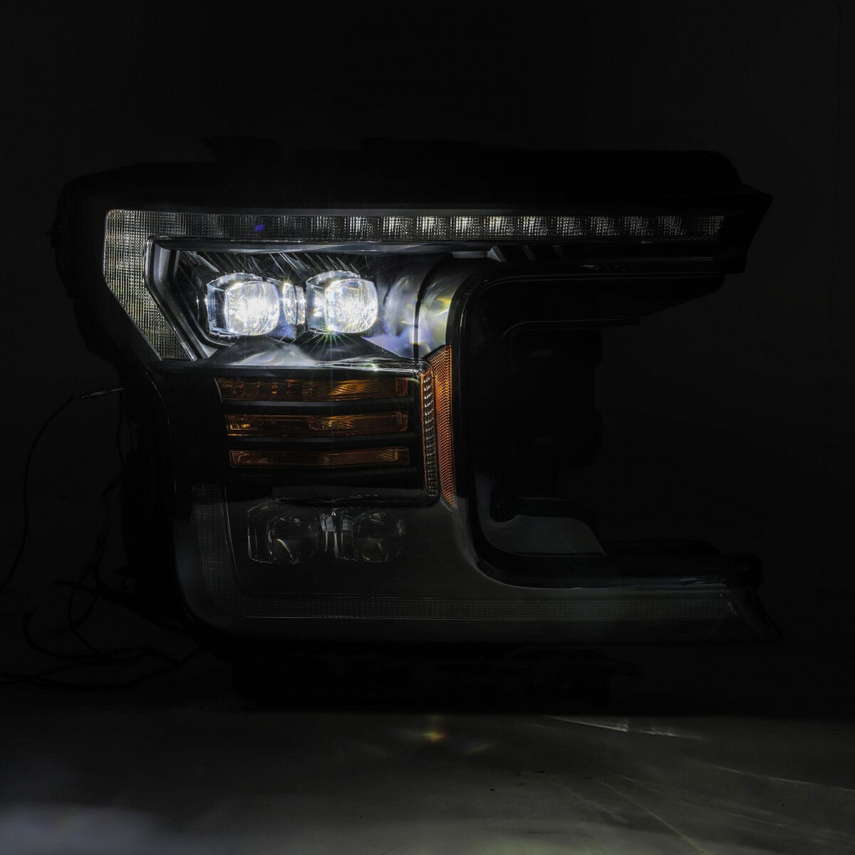 18-20 Ford F-150 NOVA-Series LED Projector Headlights Black by AlphaRex