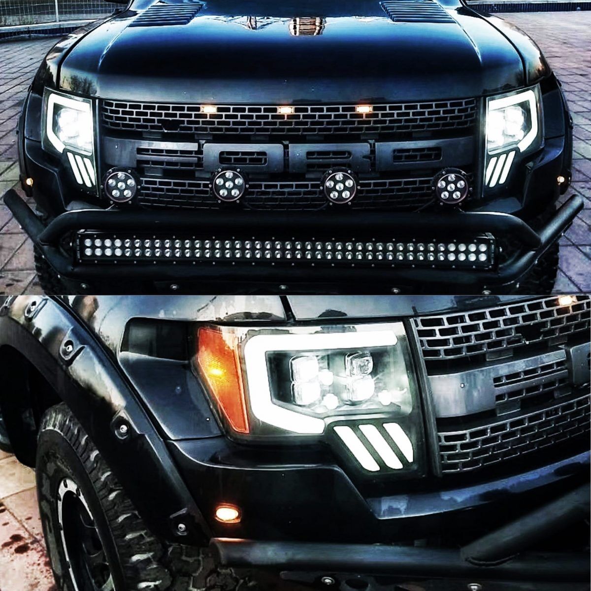 09-14 Ford F-150 NOVA-Series LED Projector Headlights Jet Black by AlphaRex