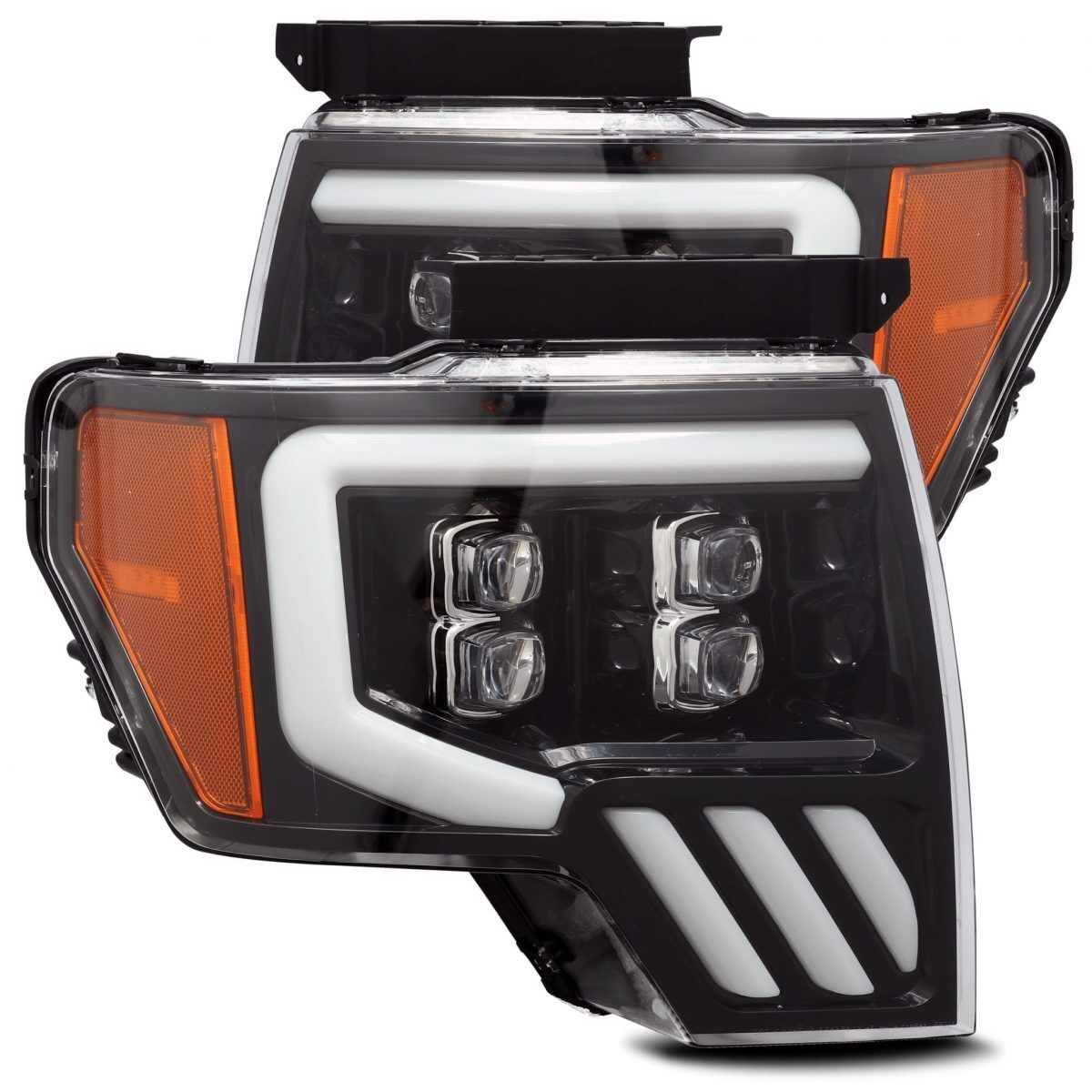 09-14 Ford F-150 NOVA-Series LED Projector Headlights Jet Black by AlphaRex - 880190