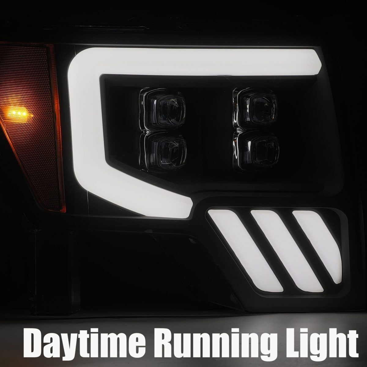 09-14 Ford F-150 NOVA-Series LED Projector Headlights Black by AlphaRex