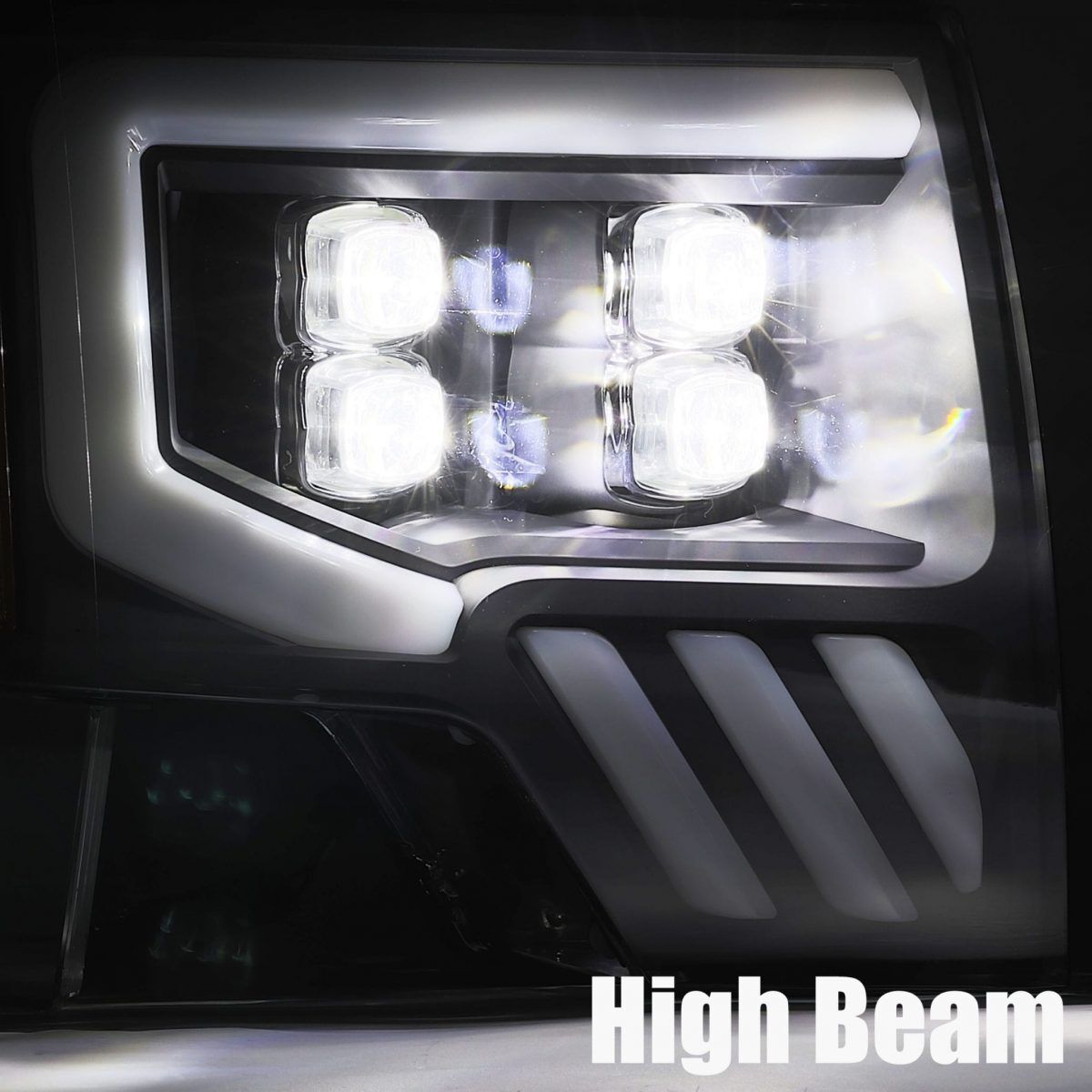 09-14 Ford F-150 NOVA-Series LED Projector Headlights Black by AlphaRex