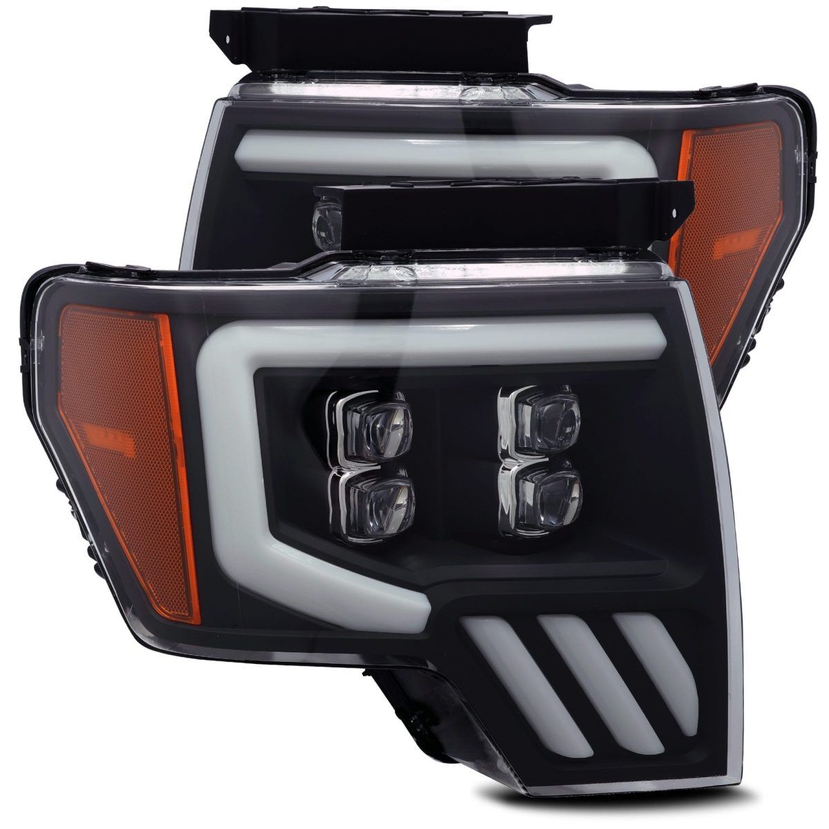 09-14 Ford F-150 NOVA-Series LED Projector Headlights Black by AlphaRex - 880192