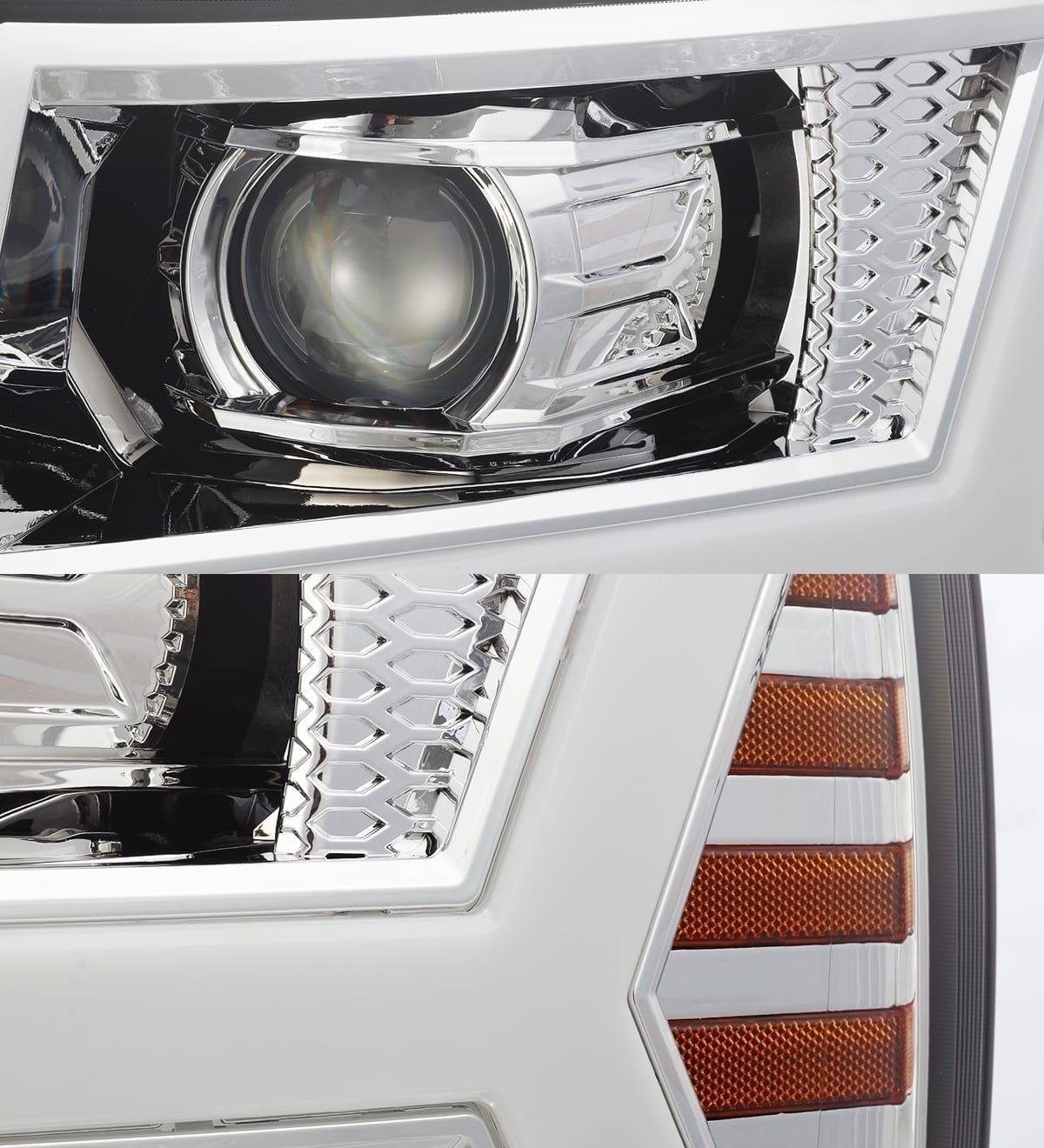 07-13 Chevrolet Silverado PRO-Series Projector Headlights Chrome by AlphaRex