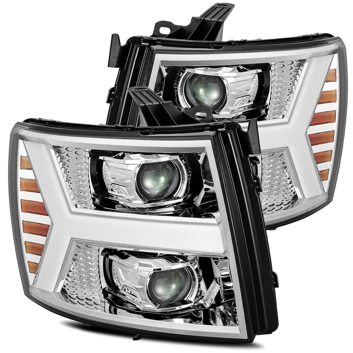 07-13 Chevrolet Silverado PRO-Series Projector Headlights Chrome by AlphaRex - 880204