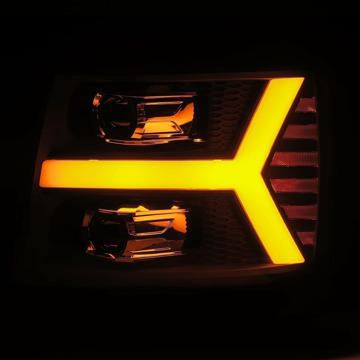 07-13 Chevrolet Silverado PRO-Series Projector Headlights Black by AlphaRex