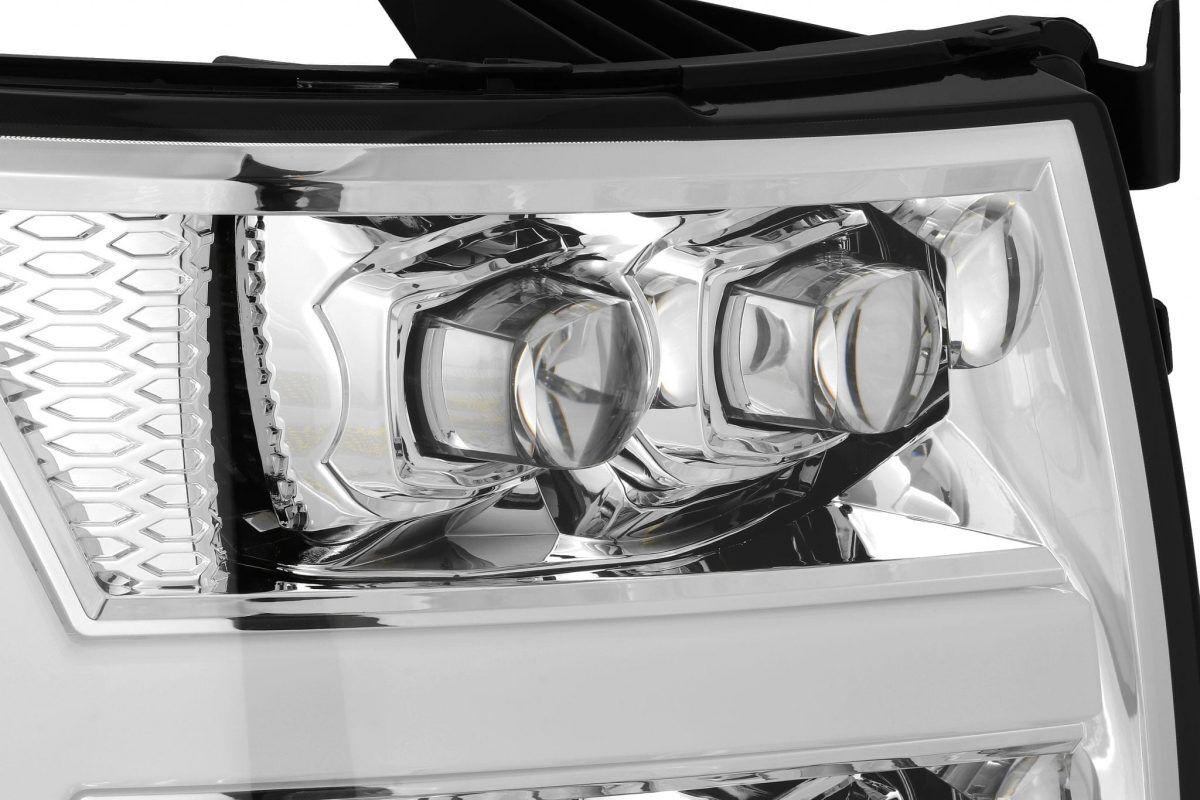 07-13 Chevrolet Silverado NOVA-Series LED Projector Headlights Chrome by AlphaRex
