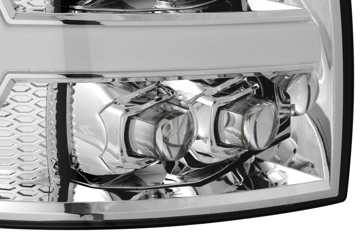 07-13 Chevrolet Silverado NOVA-Series LED Projector Headlights Chrome by AlphaRex