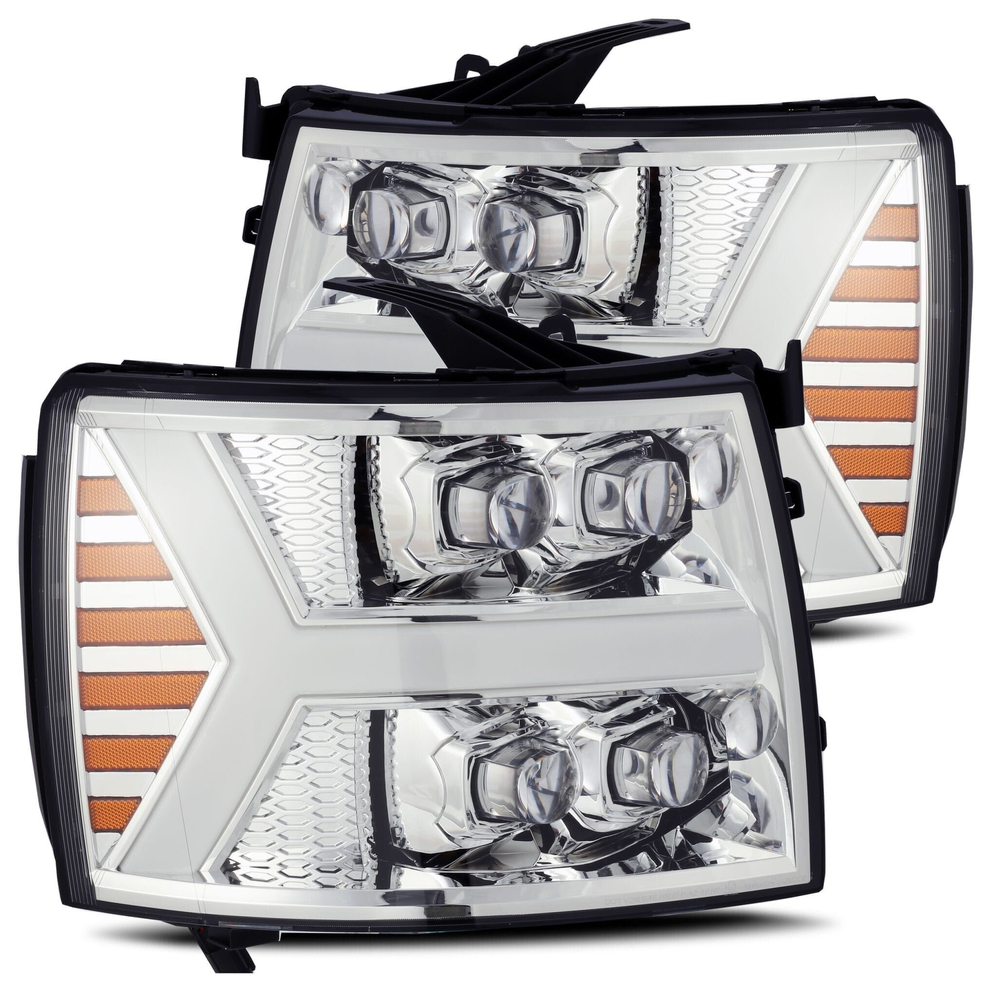 07-13 Chevrolet Silverado NOVA-Series LED Projector Headlights Chrome by AlphaRex - 880207