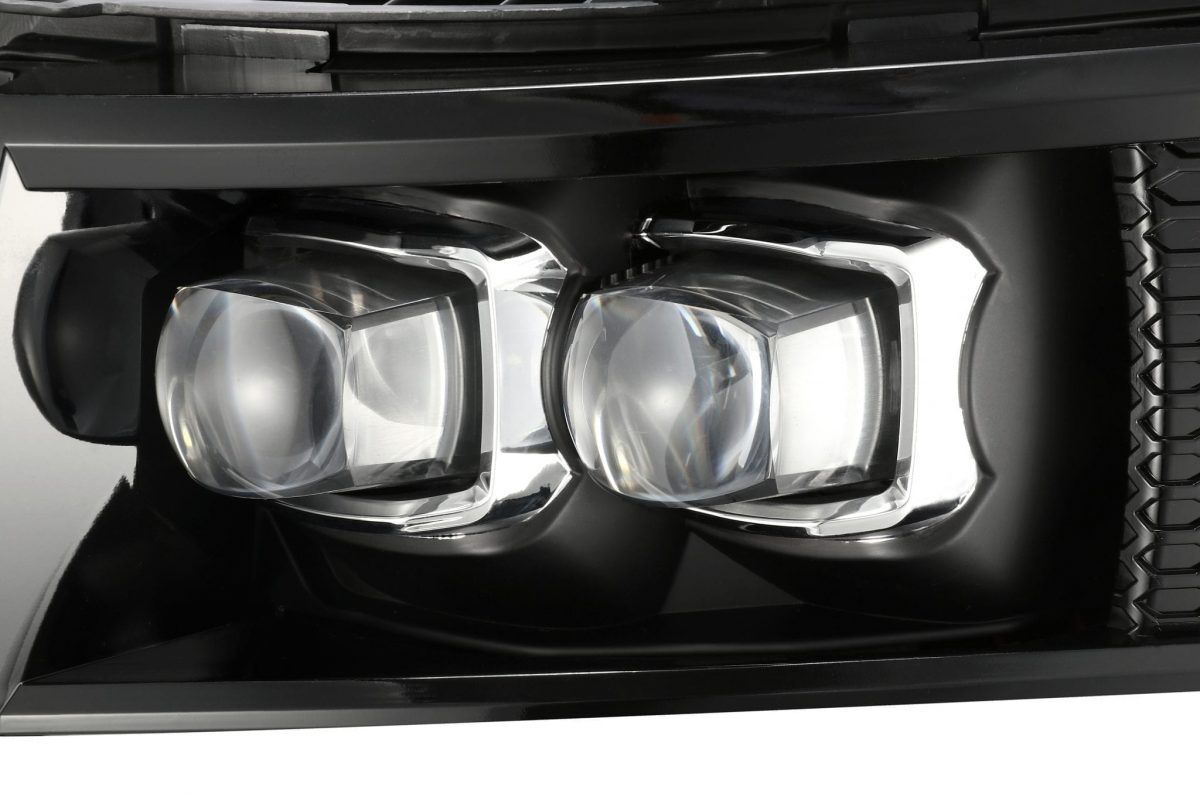 07-13 Chevrolet Silverado NOVA-Series LED Projector Headlights Jet Black by AlphaRex