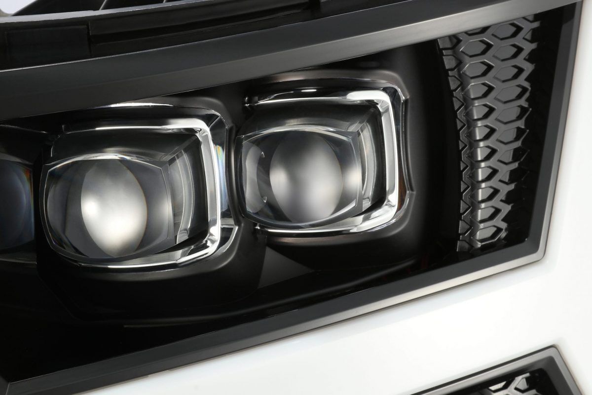 07-13 Chevrolet Silverado NOVA-Series LED Projector Headlights Jet Black by AlphaRex
