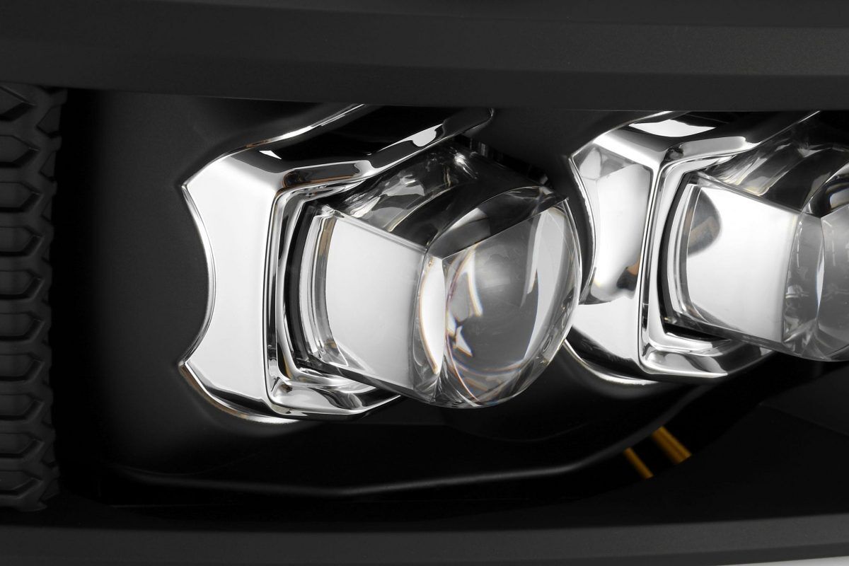 07-13 Chevrolet Silverado NOVA-Series LED Projector Headlights Black by AlphaRex