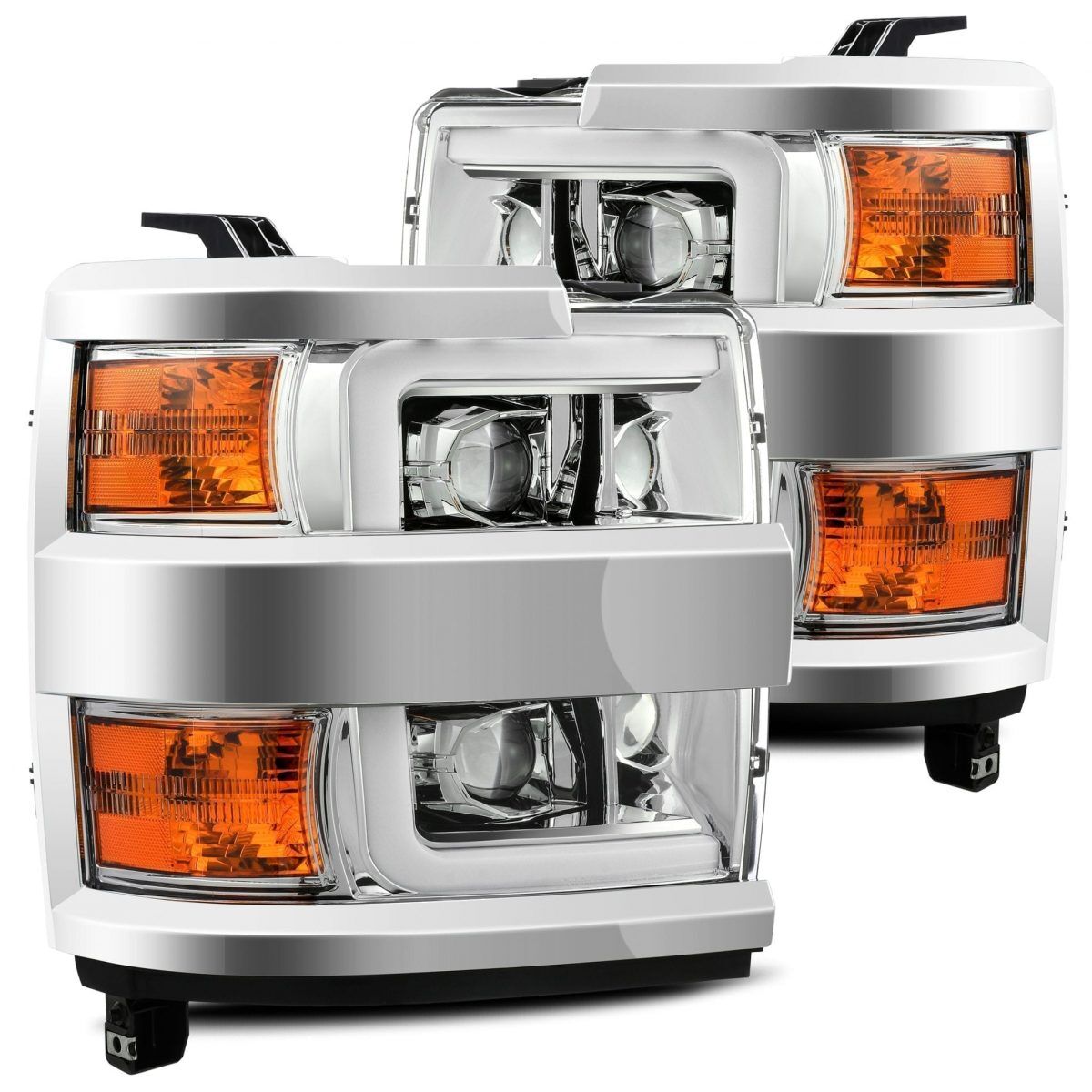 15-19 Chevrolet Silverado 2500HD/3500HD PRO-Series Projector Headlights Chrome by AlphaRex - 880225