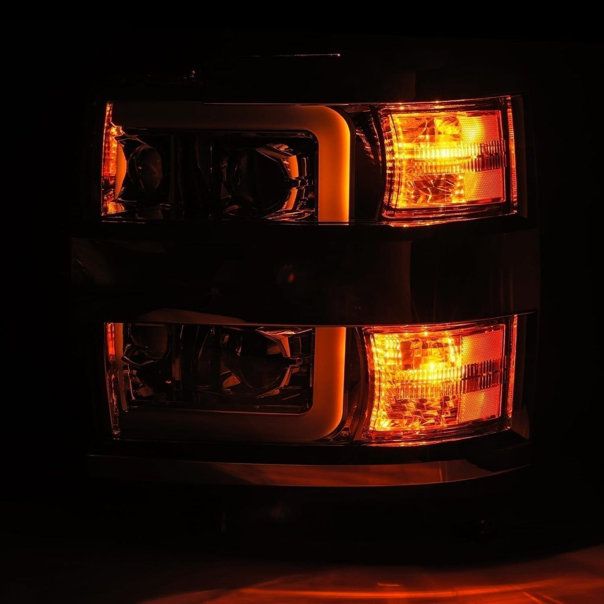 15-19 Chevrolet Silverado 2500HD/3500HD PRO-Series Projector Headlights Jet Black by AlphaRex