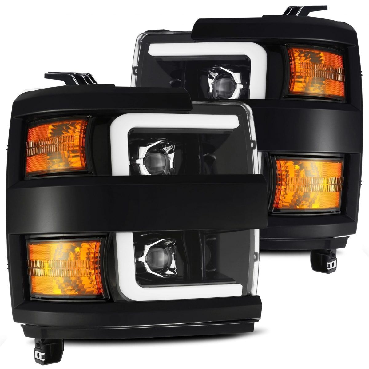 15-19 Chevrolet Silverado 2500HD/3500HD PRO-Series Projector Headlights Jet Black by AlphaRex - 880226