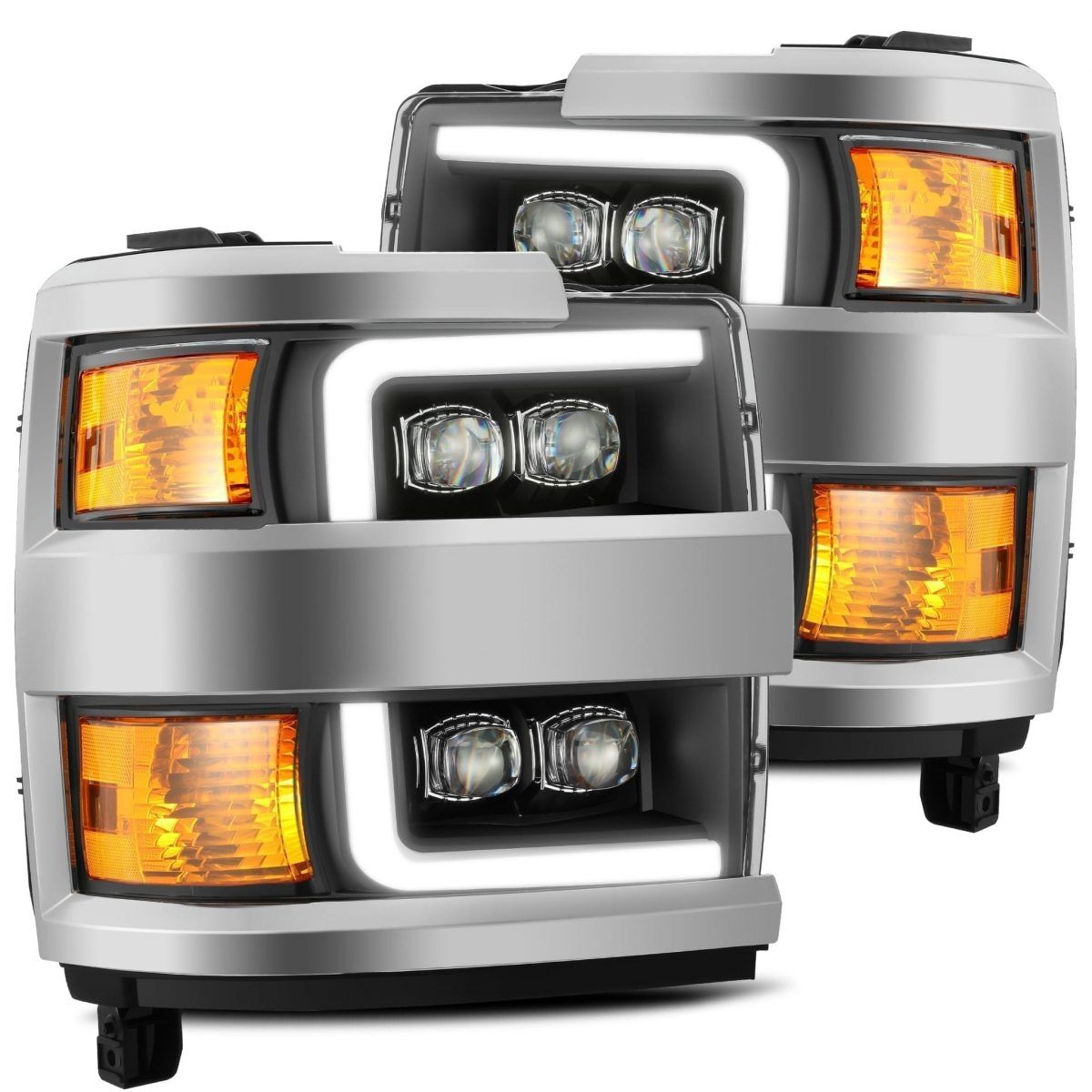 15-19 Chevrolet Silverado 2500HD/3500HD NOVA-Series LED Projector Headlights Black G2 by AlphaRex - 880227