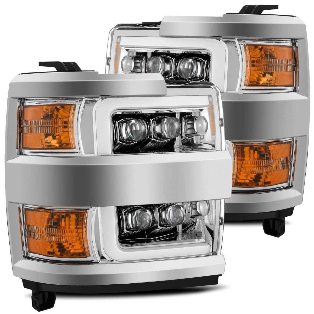15-19 Chevrolet Silverado 2500HD/3500HD NOVA-Series LED Projector Headlights Chrome G2 by AlphaRex - 880228