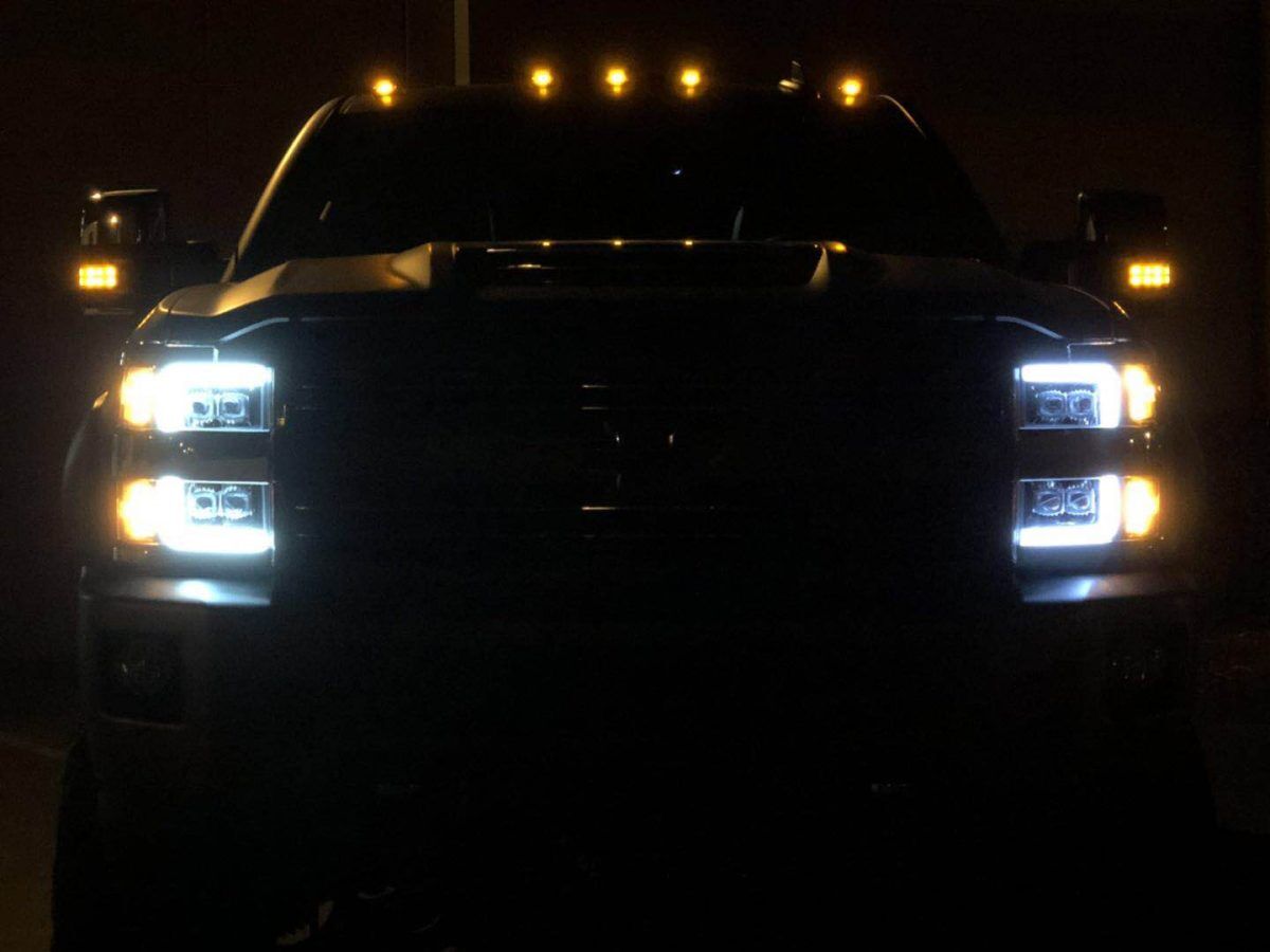 15-19 Chevrolet Silverado 2500HD/3500HD NOVA-Series LED Projector Headlights Jet Black G2 by AlphaRex