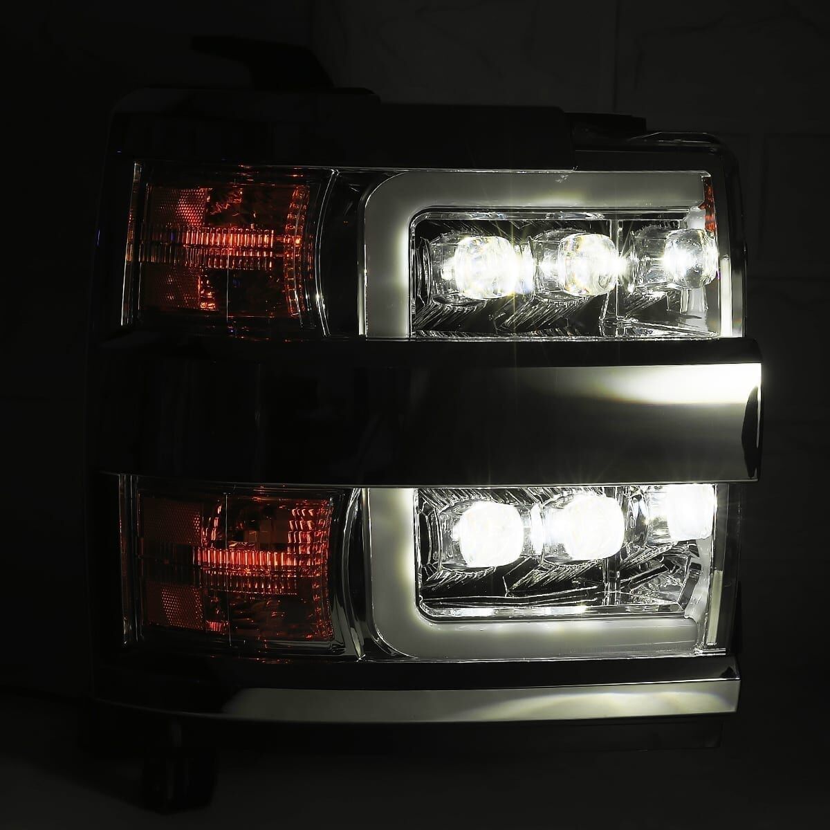 15-19 Chevrolet Silverado 2500HD/3500HD NOVA-Series LED Projector Headlights Jet Black G2 by AlphaRex