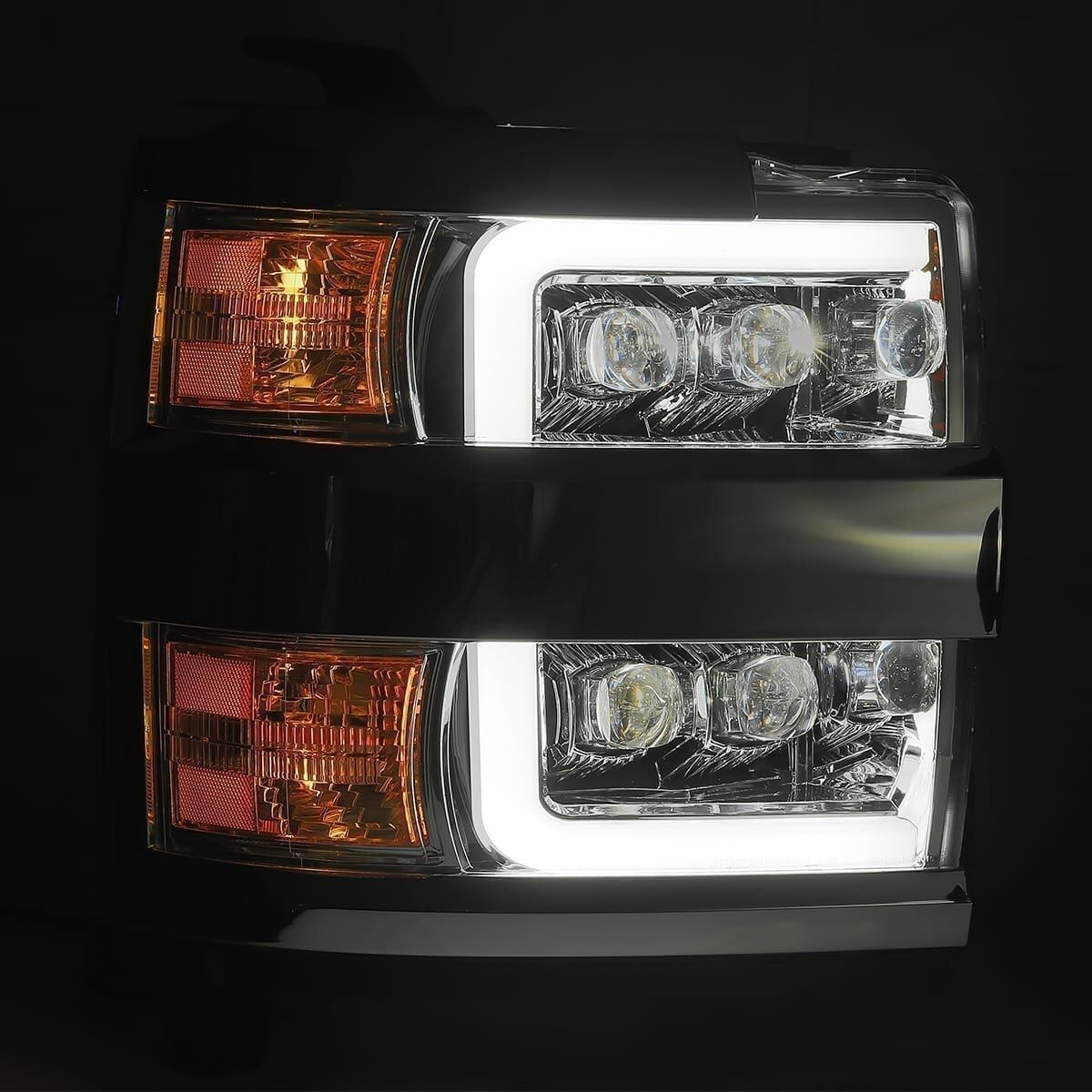 15-19 Chevrolet Silverado 2500HD/3500HD NOVA-Series LED Projector Headlights Jet Black G2 by AlphaRex