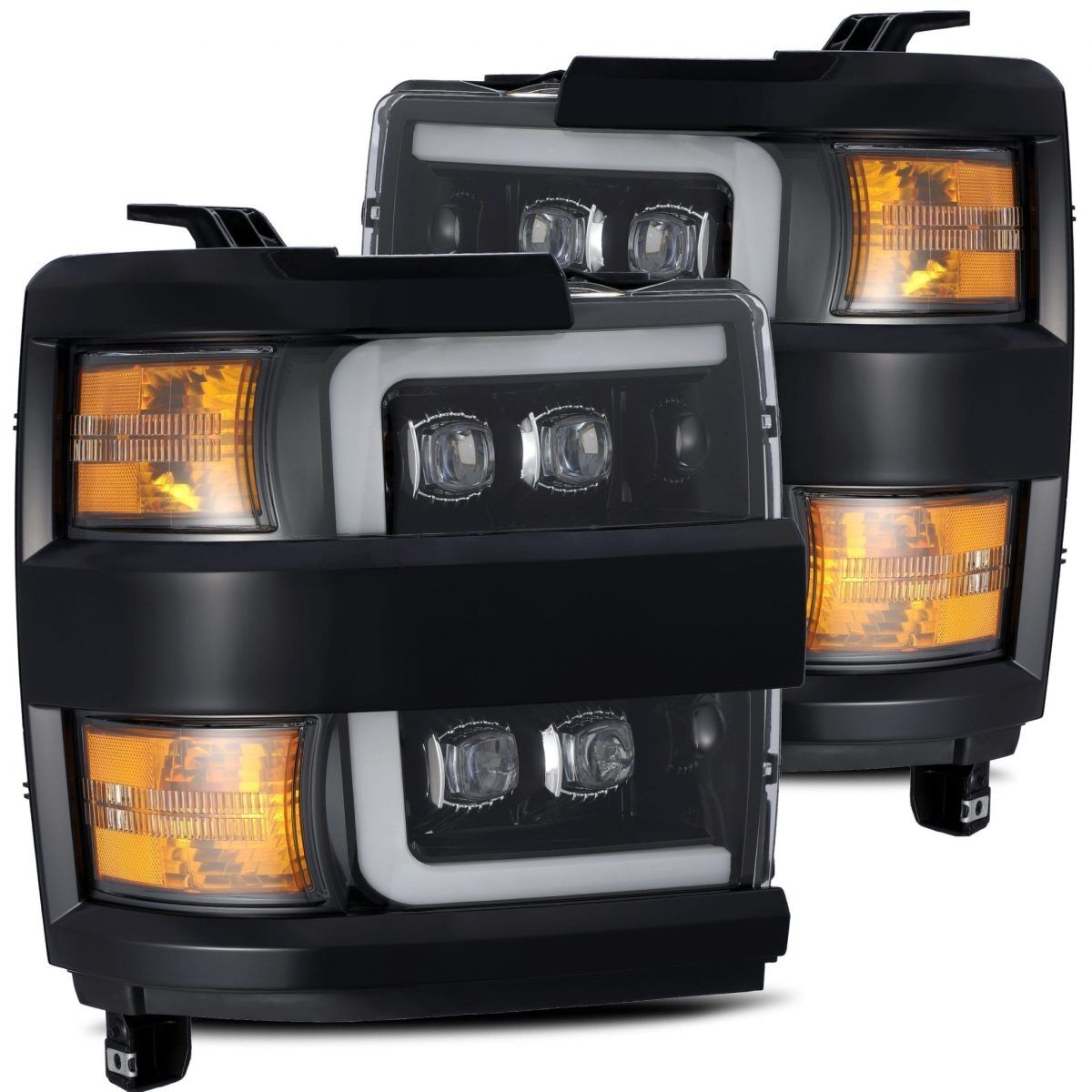 15-19 Chevrolet Silverado 2500HD/3500HD NOVA-Series LED Projector Headlights Jet Black G2 by AlphaRex - 880229