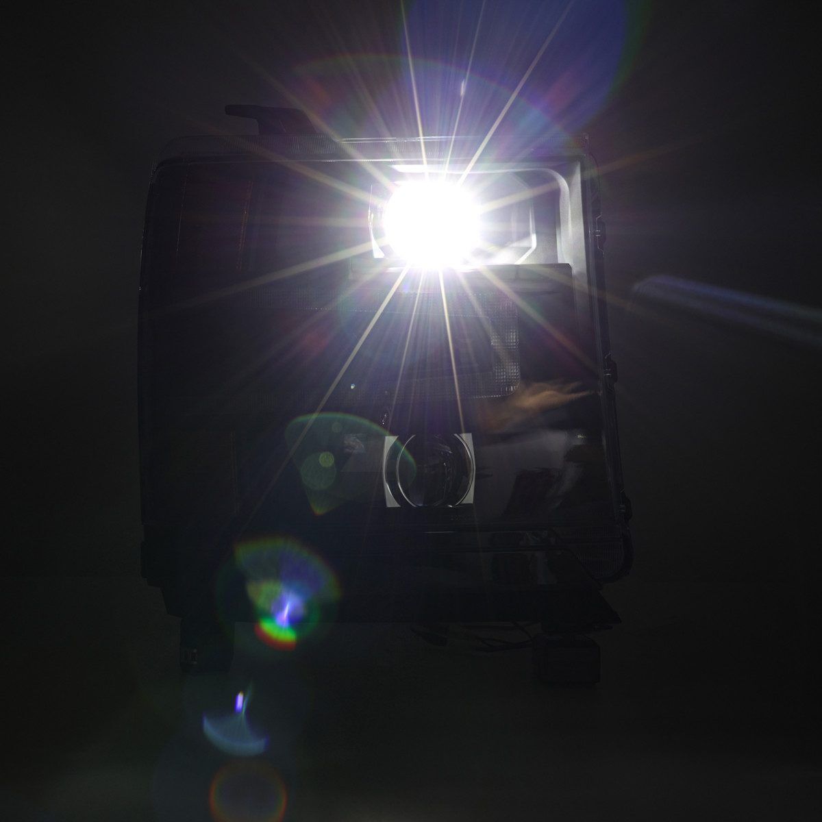 16-18 Chevrolet Silverado 1500 LUXX-Series LED Projector Headlights Black by AlphaRex