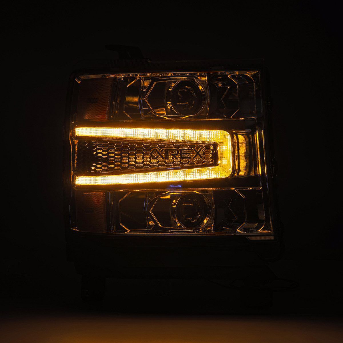 16-18 Chevrolet Silverado 1500 LUXX-Series LED Projector Headlights Chrome by AlphaRex
