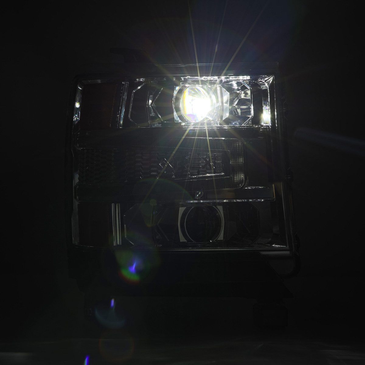 16-18 Chevrolet Silverado 1500 LUXX-Series LED Projector Headlights Chrome by AlphaRex