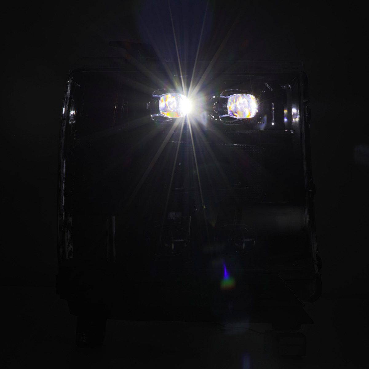 16-18 Chevrolet Silverado 1500 NOVA-Series LED Projector Headlights Alpha-Black by AlphaRex