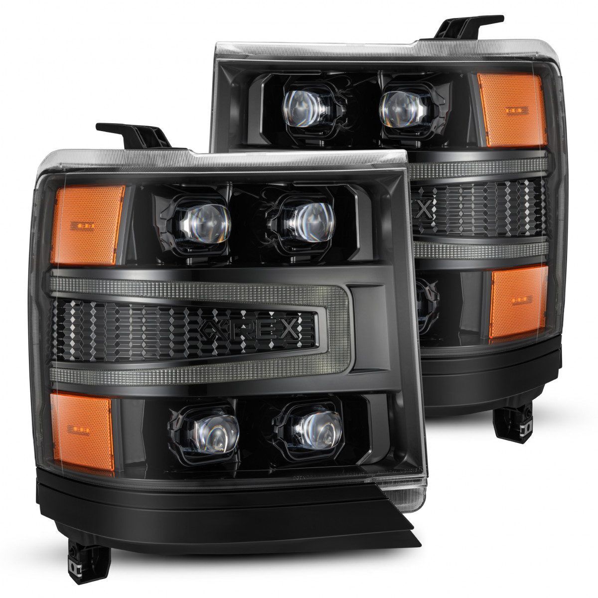 16-18 Chevrolet Silverado 1500 NOVA-Series LED Projector Headlights Alpha-Black by AlphaRex - 880236