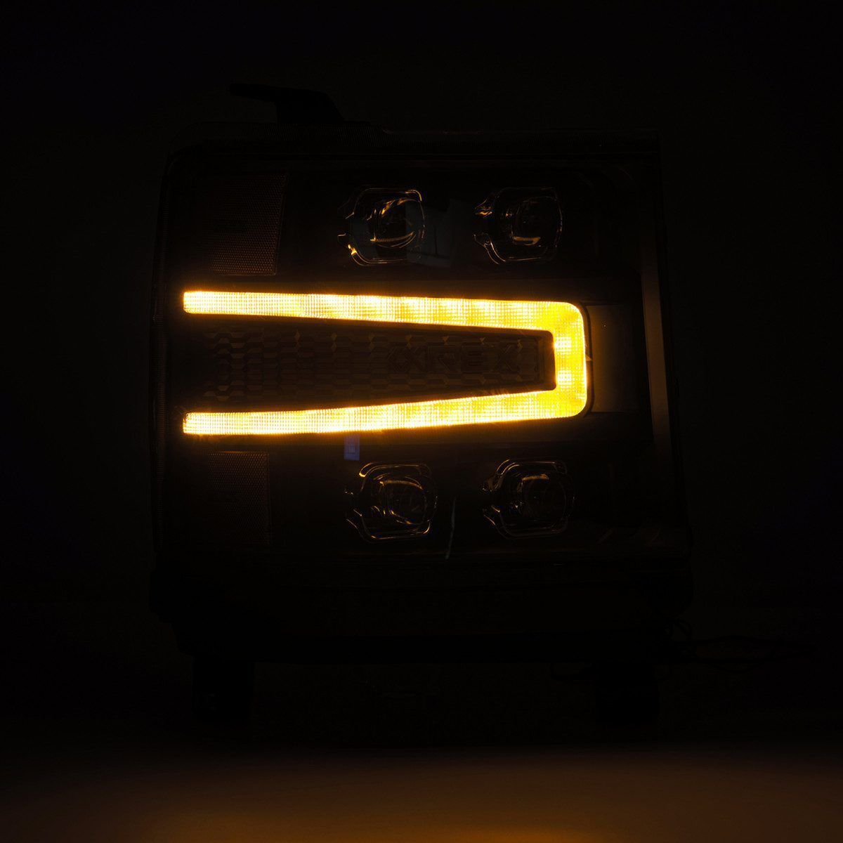 16-18 Chevrolet Silverado 1500 NOVA-Series LED Projector Headlights Black by AlphaRex