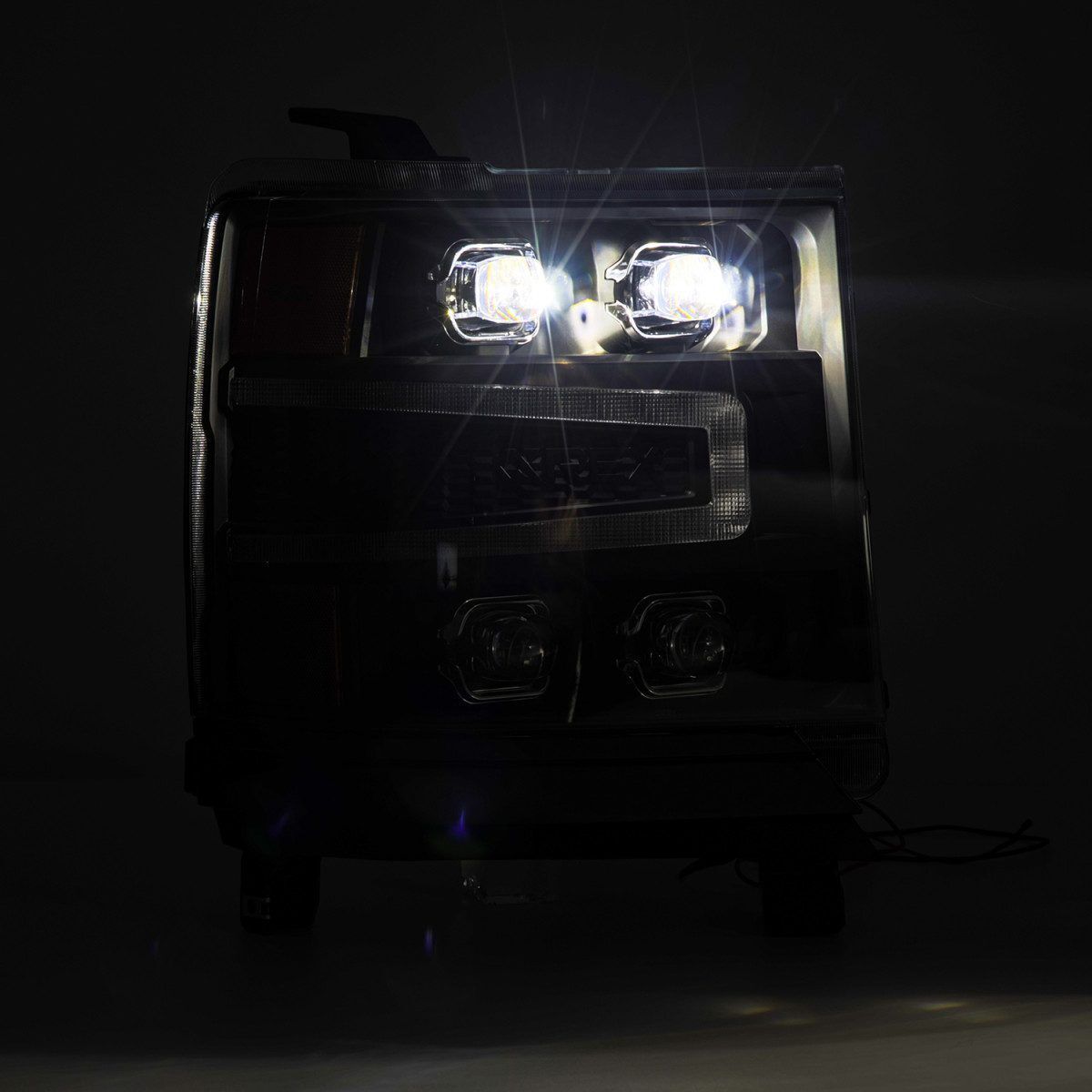 16-18 Chevrolet Silverado 1500 NOVA-Series LED Projector Headlights Black by AlphaRex