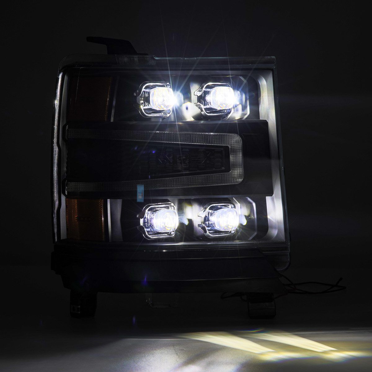 16-18 Chevrolet Silverado 1500 NOVA-Series LED Projector Headlights Black by AlphaRex