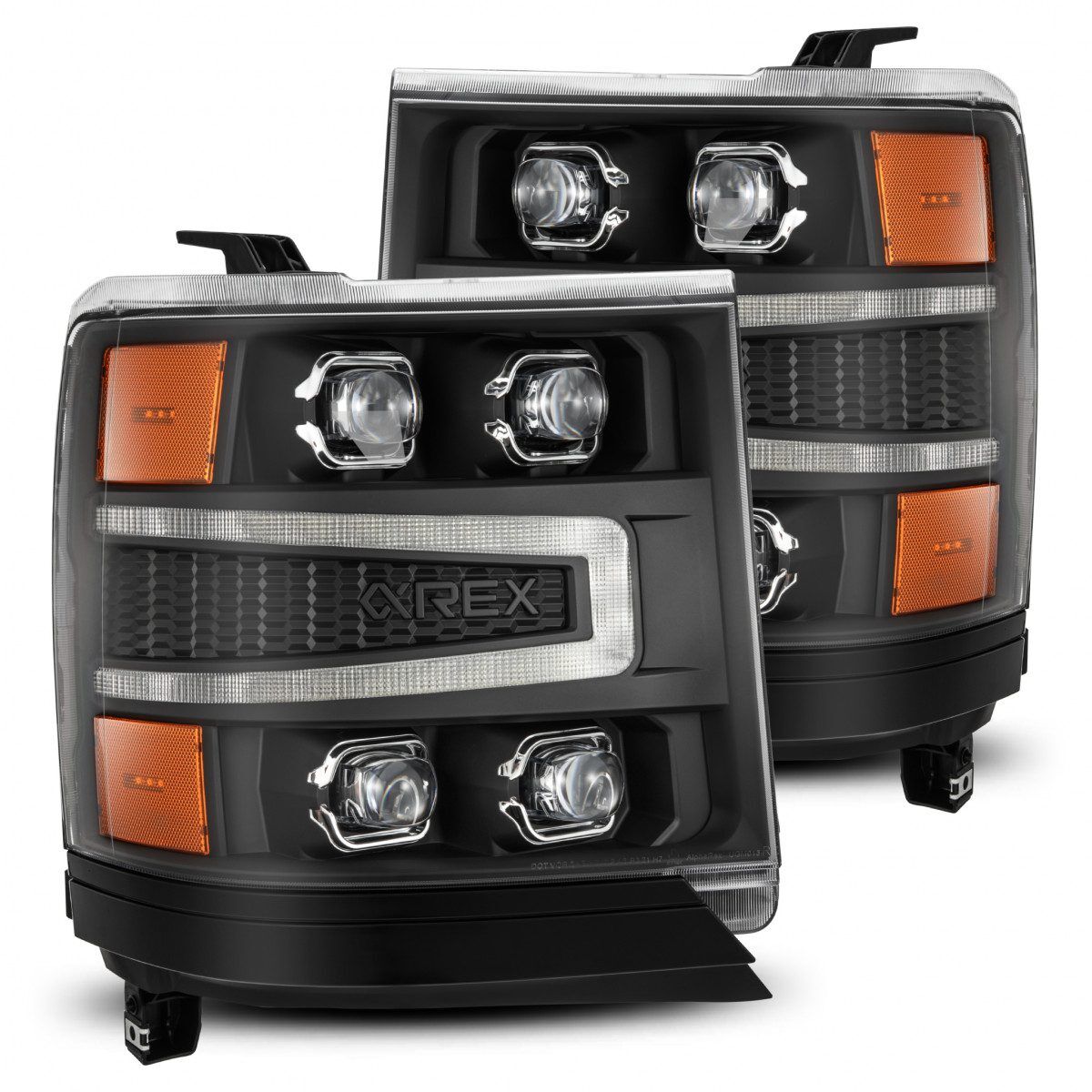 16-18 Chevrolet Silverado 1500 NOVA-Series LED Projector Headlights Black by AlphaRex - 880237