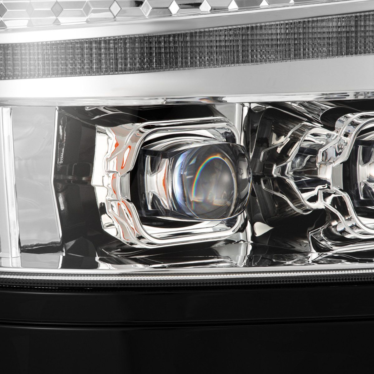 16-18 Chevrolet Silverado 1500 NOVA-Series LED Projector Headlights Chrome by AlphaRex